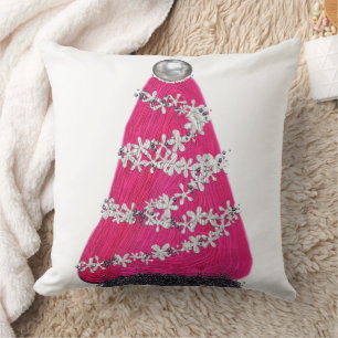 Cojín Decorativo Glam Pink Christmas Tree