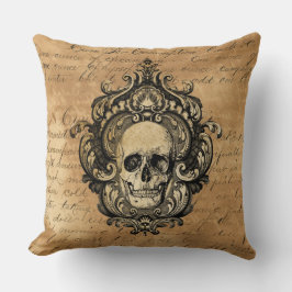 Cojín Decorativo Glam Skull gótico de Victoria