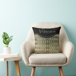 Cojín Decorativo Glam Turquoise Harlequin Personalizado