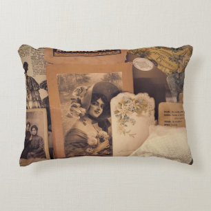 Cojín Decorativo Glamour nostálgica: retratos rusos vintage.