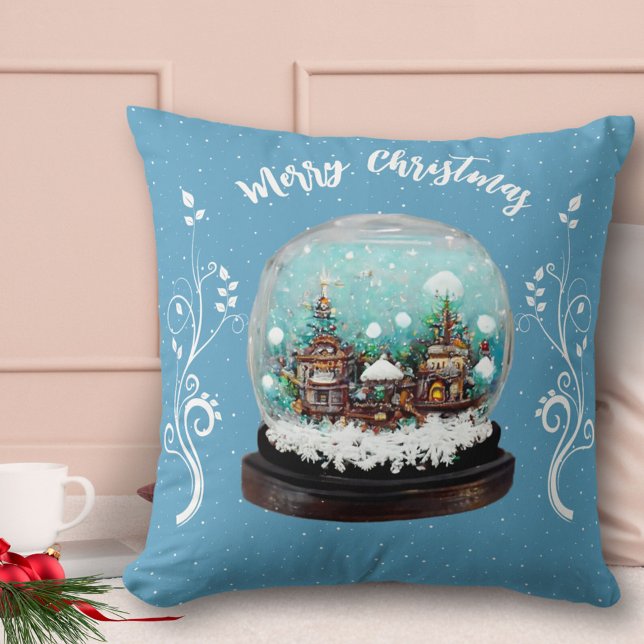 Cojín Decorativo Glass Snowball Winter Village Snowflakes Blue (Subido por el creador)