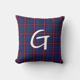 Cojín Decorativo Glenn Plaid Monogrammed Pillow