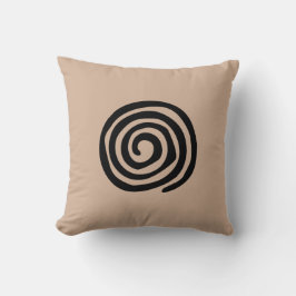 Cojín Decorativo Glichi espiral Arte tribal azteca primitivo