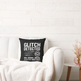 Cojín Decorativo GLITCH DETECTADO - Transmisión de señal dañada