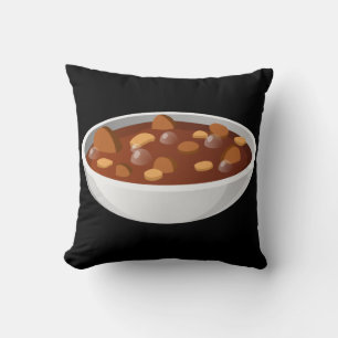 Cojín Decorativo Glitch Food carne gumbo