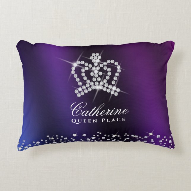 Cojín Decorativo Glittering Crown Purple Blue (Anverso)