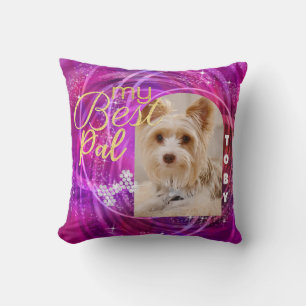 Cojín Decorativo Glittering Mascota Dog Photo Mangenta