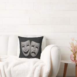 Cojín Decorativo Glittery Comedy & Tragedy Drama Mask