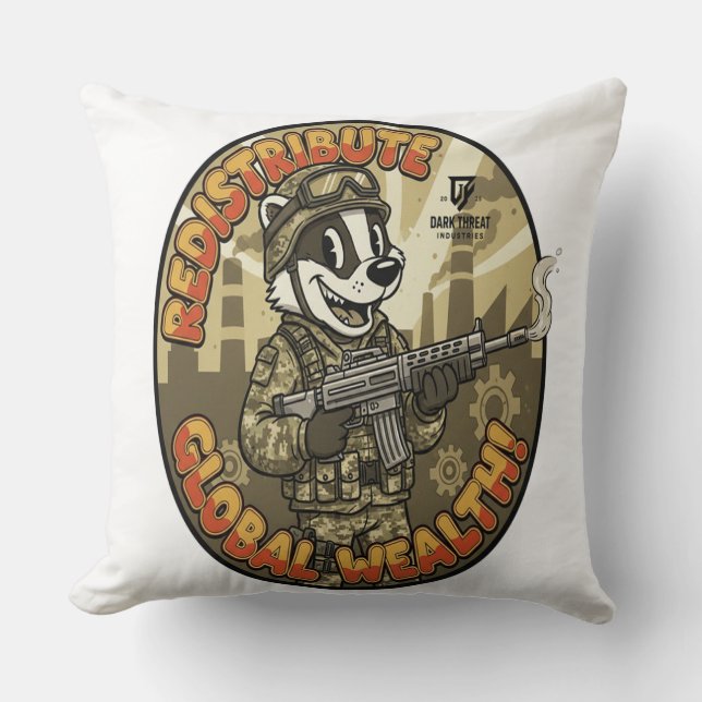 Cojín Decorativo Global Wealth Badger Throw Cushion (Anverso)