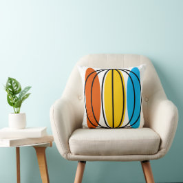 Cojín Decorativo Globe Gran cuadrado trasero amarillo