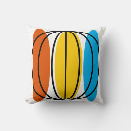 Cojín Decorativo Globe oscuro naranja cuadrado posterior