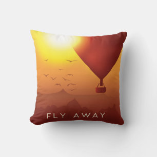 Cojín Decorativo Globo aerostático Fly Away cielo vespertino
