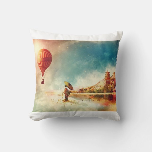 Cojín Decorativo Globo de aire caliente en Japón (Anverso)