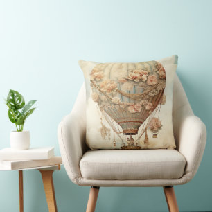 Cojín Decorativo Globo de rosa rosa pastel teal cuento de hadas vic