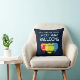 Cojín Decorativo Globos aerostáticos cita divertida