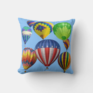 Cojín Decorativo Globos de aire caliente brillante de colores de un