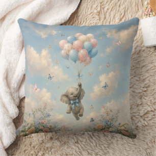 Cojín Decorativo Globos flotantes de elefante bebé