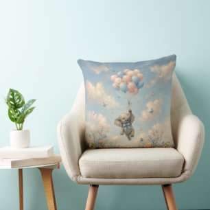 Cojín Decorativo Globos flotantes de elefante bebé