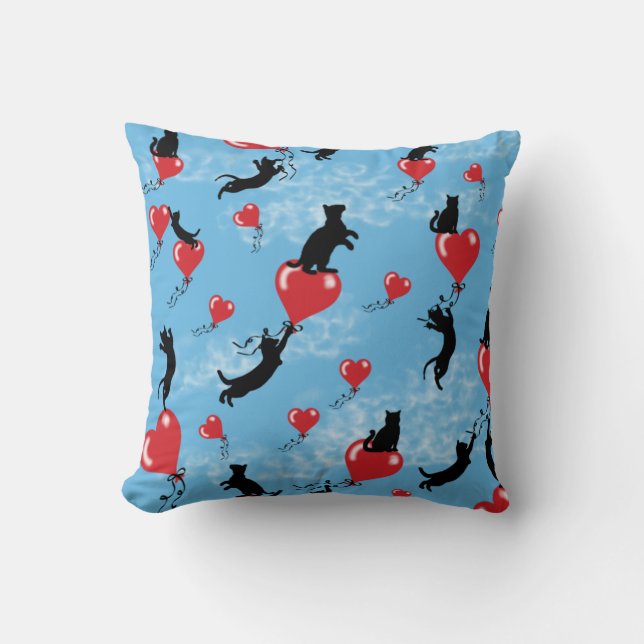 Cojín Decorativo Globos rojos volando (Anverso)