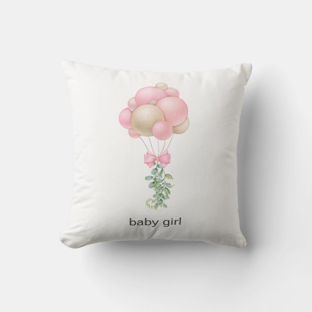 Cojín Decorativo Globos rosados (Anverso)