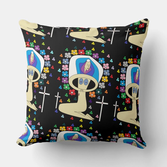 COJÍN DECORATIVO GLORIA A LA MARÍA VIRGEN BENDIDA (Anverso)