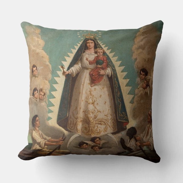 COJÍN DECORATIVO GLORIA A NUESTRA SEÑORA DE CARIDAD (Anverso)