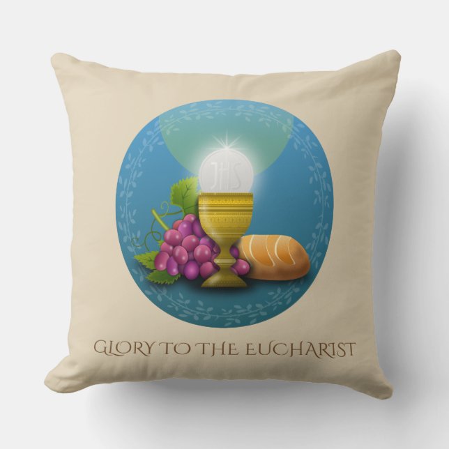 COJÍN DECORATIVO GLORIA AL EUCARISTA (Anverso)