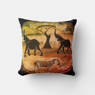 Cojín Decorativo Gloria de la Trompeta Mara Elefante Africano Cebra