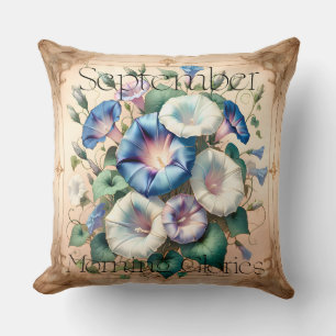 Cojín Decorativo Gloria Floral de la Mañana de Septiembre Mes de Na