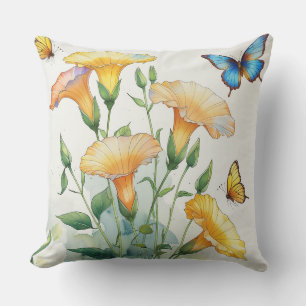 Cojín decorativo - Gloria matutina amarilla, marip