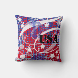 Cojín Decorativo Gloria roja, blanca y azul personalizada