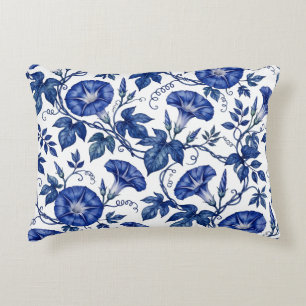 Cojín Decorativo Glorias de la Mañana Azul Cobalto Estilo Delft Bla