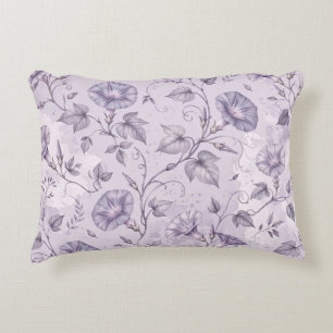 Cojín Decorativo Glorias de la Mañana Elegantes Florales de Lavanda