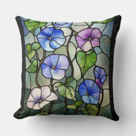 Cojín Decorativo Glorias matutinas de vidrio manchado