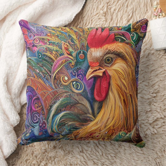 Cojín Decorativo Gloriosidad perdurable de un gallo (Manta)