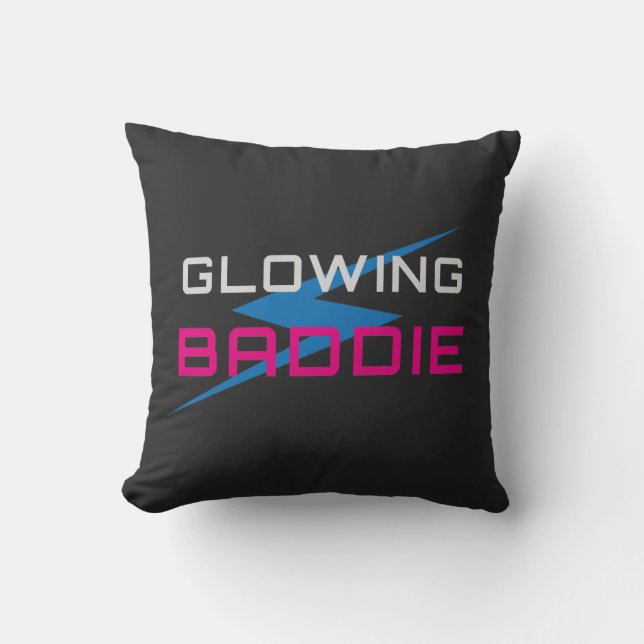 Cojín Decorativo Glowing Baddie Neon Aesthetic (Anverso)