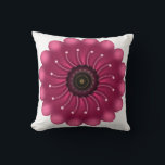 Cojín Decorativo Glowing Pink Fantasy Flower | Abstract Neon Floral<br><div class="desc">A vibrant and mystical floral design featuring a glowing magenta flower with soft,  velvet-like petals. Elegant curved white filaments with pollen tips radiate from the dark center,  giving it a bioluminescent or fantasy garden look. Perfect for nature lovers who appreciate a modern,  artistic twist on botanical art.</div>