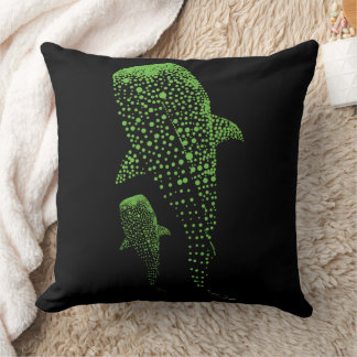 Cojín Decorativo Glowing Whale Shark Particle Art