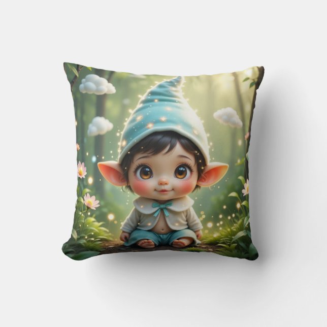 Cojín Decorativo Gnome de bebé lindo (Anverso)