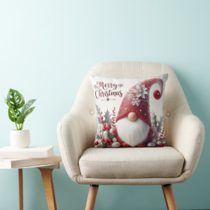 Cojín Decorativo Gnome de Navidades rojos