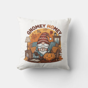 Cojín Decorativo Gnome diseño de calabaza estacional en casa