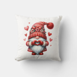 Cojín Decorativo Gnome el día de San Valentín con corazón