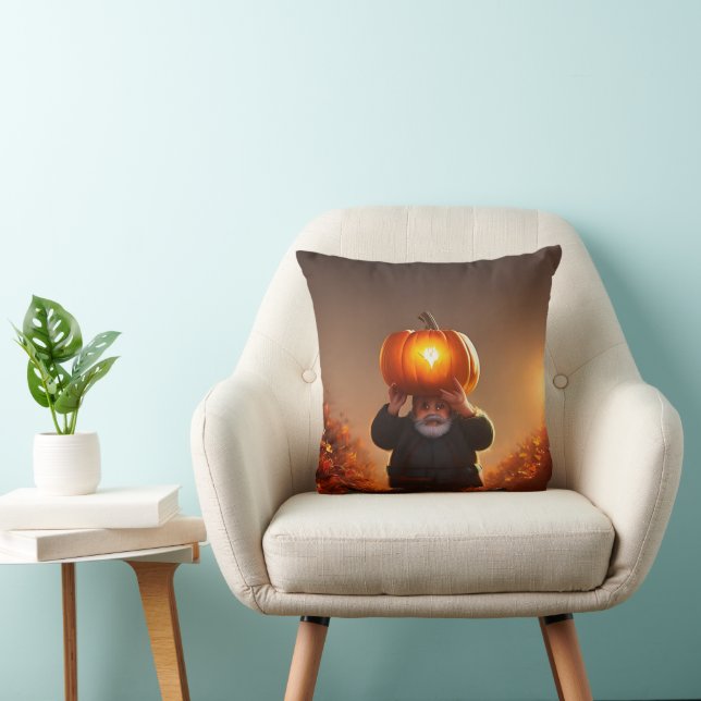 Cojín Decorativo Gnome Jardín Con Calabaza, Cushiro (Silla)