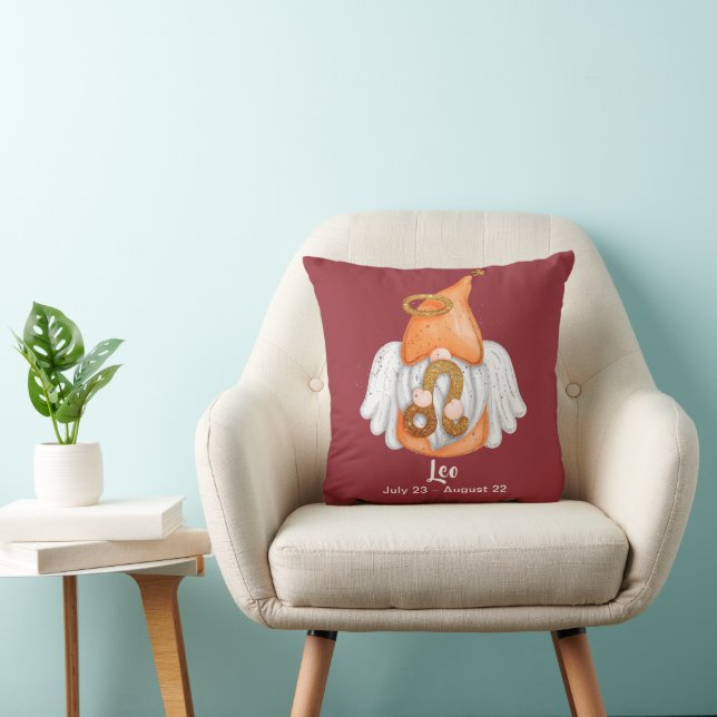 Cojín Decorativo Gnome Leo Astrology Rótulo Angel (Silla)