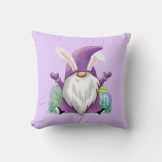 Cojín decorativo Gnome Púrpura de Pascua