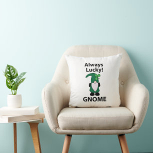 Cojín Decorativo Gnome Shamrock Lucky St Patricks Day Gnome