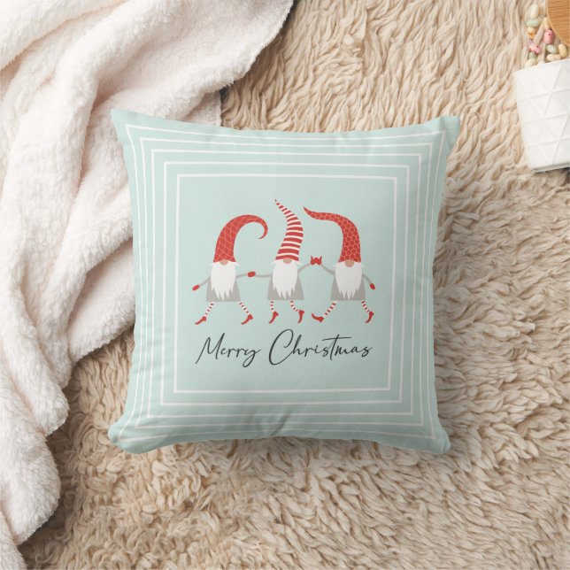 Cojín Decorativo Gnomes de juego Navidades escandinavos y monograma (Manta)