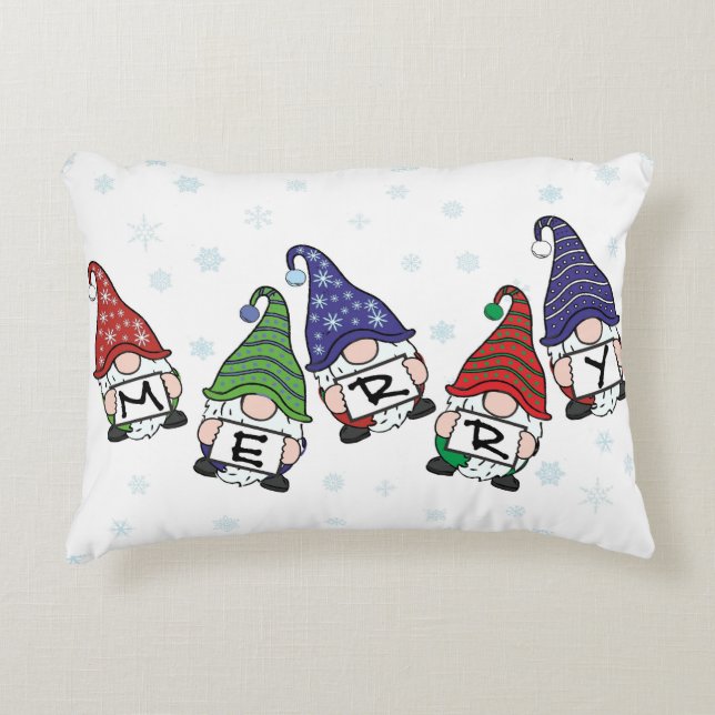 Cojín Decorativo Gnomes dispersos por las cerezas (Anverso)