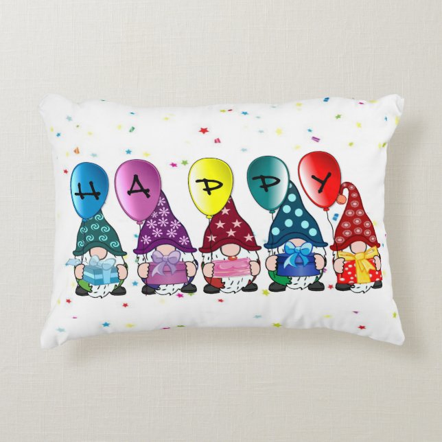 Cojín Decorativo Gnomes felices (Anverso)