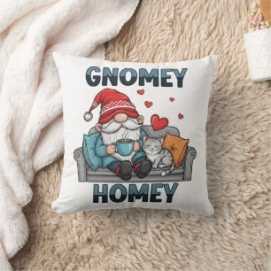 Cojín Decorativo Gnomey homey gnome en casa